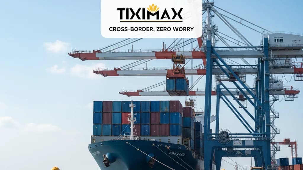 Hàng hóa được đóng gói cẩn thận trên pallet, sẵn sàng cho vận chuyển cargo từ Nhật Bản về Việt Nam qua TIXIMAX