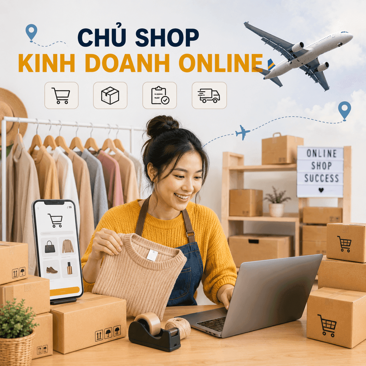 Chủ shop kinh doanh online