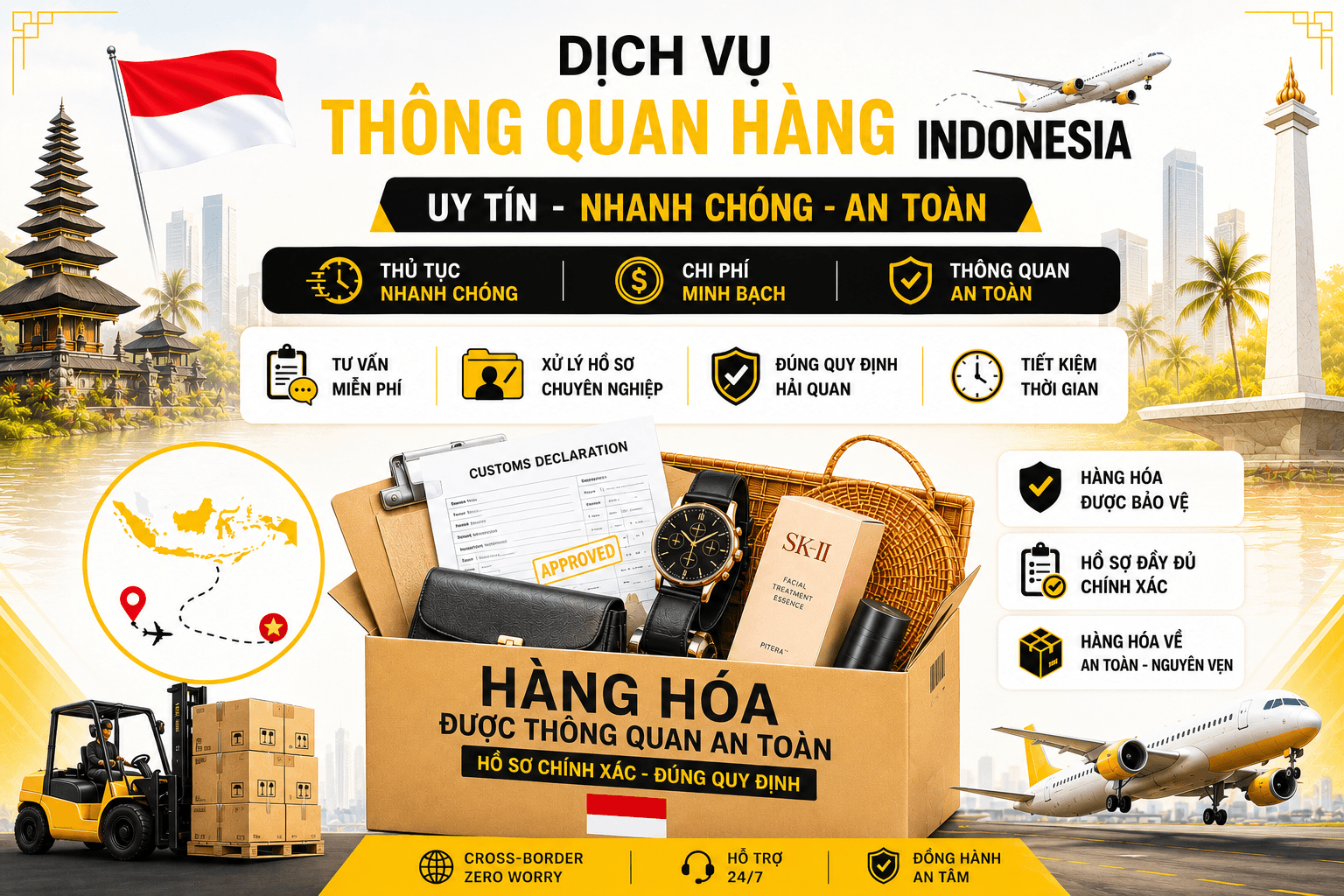 Minh họa dịch vụ Indonesia Customs Clearance Service