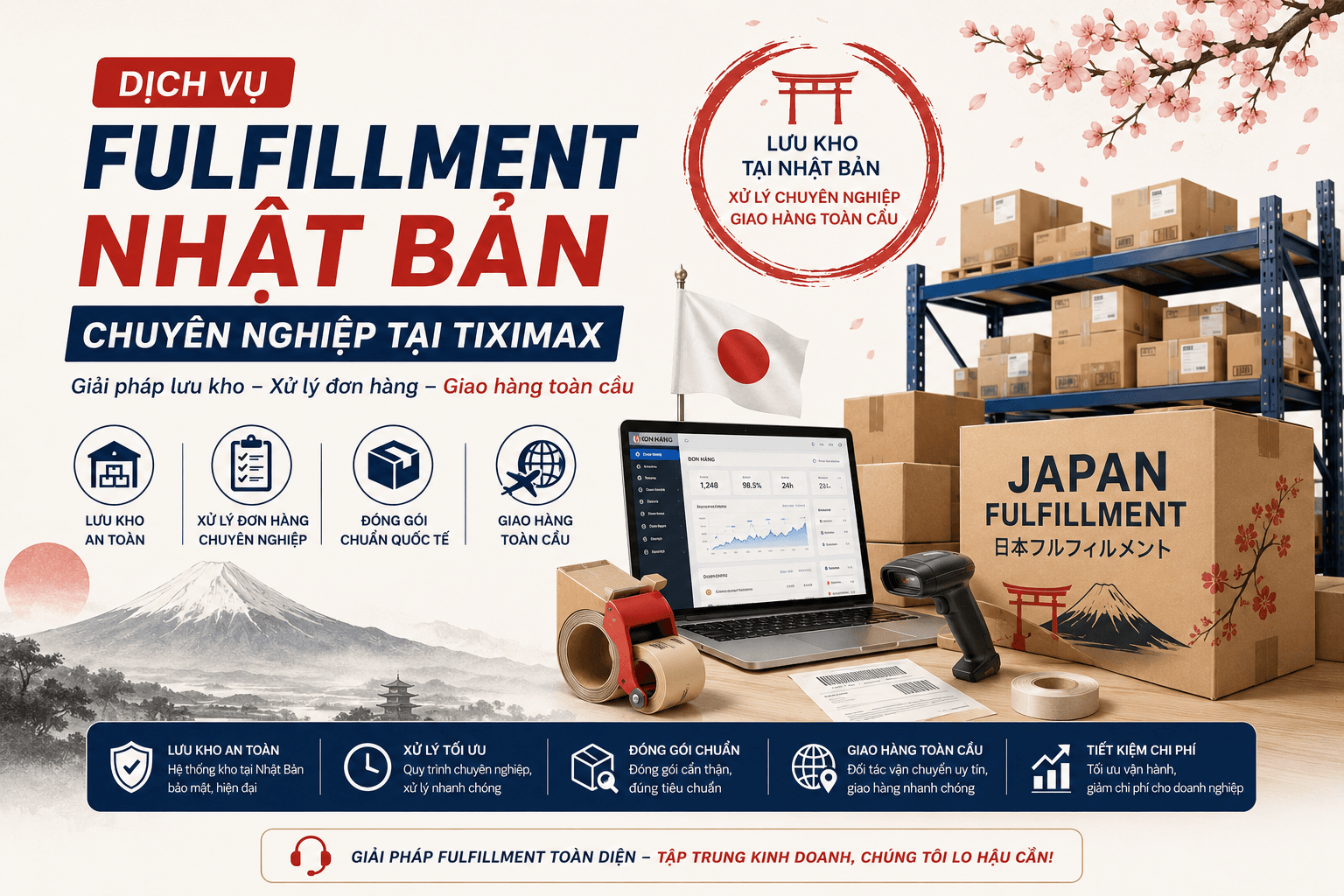 Minh họa dịch vụ Japan Fulfillment Service