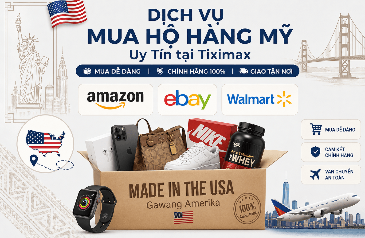 Minh họa dịch vụ US Purchase-on-Behalf Service