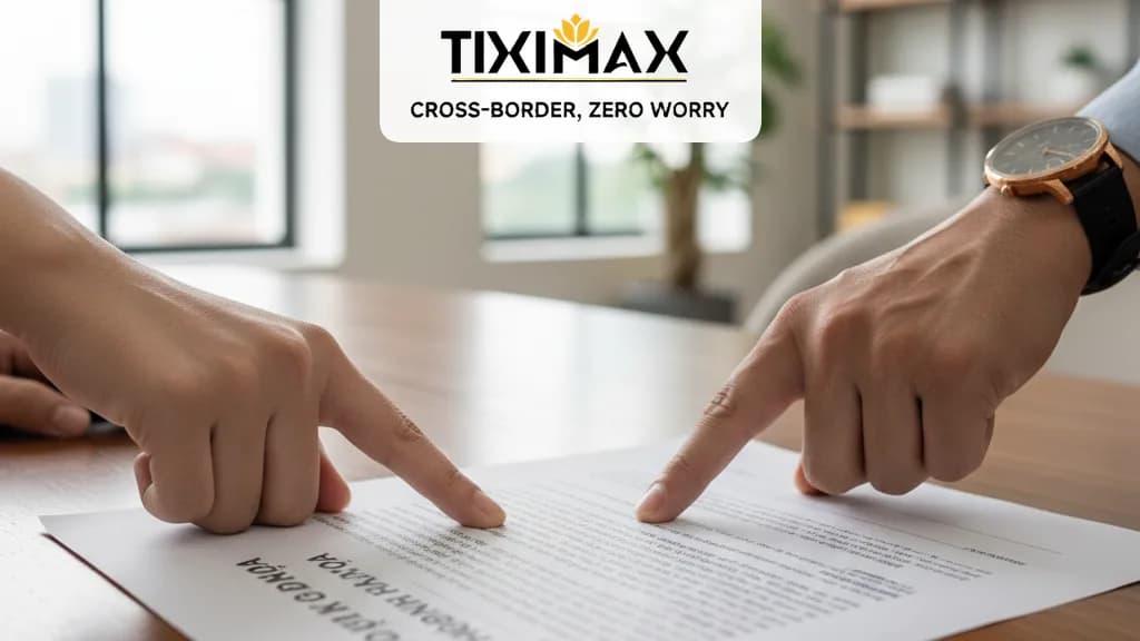 Người đang xem xét hợp đồng ký gửi hàng hóa với các điều khoản pháp lý