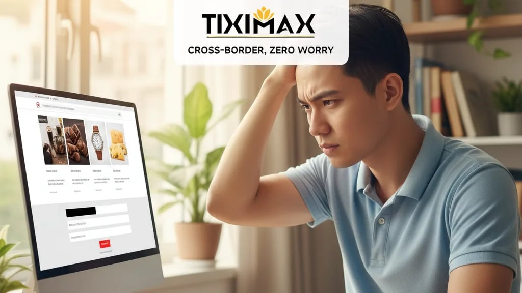 Người phụ nữ Việt Nam vui vẻ nhận kiện hàng từ Thụy Sĩ được giao tận nhà