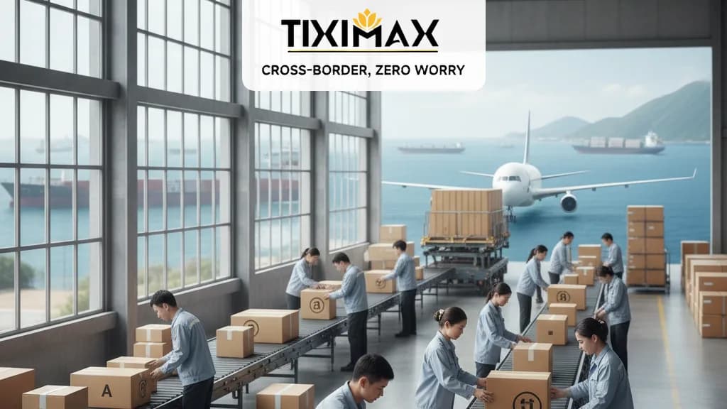 Bản đồ vận chuyển hàng hóa từ Mỹ về Việt Nam qua TIXIMAX